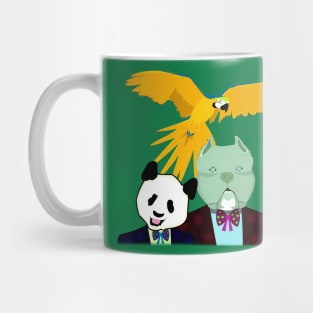 Pit bull, Parrot and Panda Mug